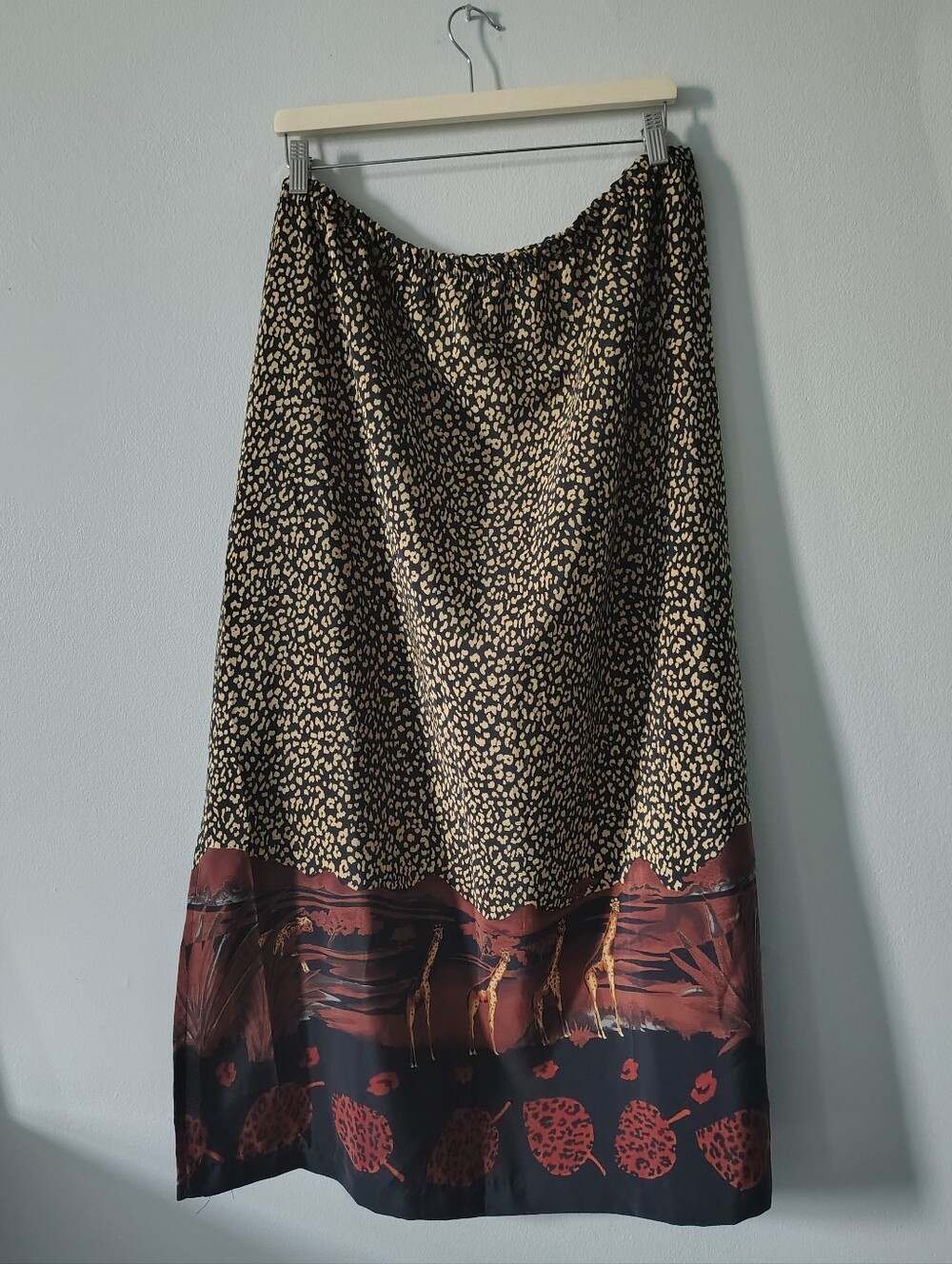 ☀️ SUMMER SALE!! Jessica Leopard Print and Safari Animals Lightweight Maxi Skirt